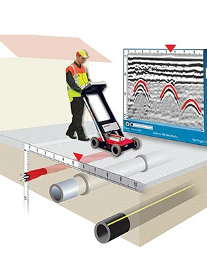 Поиск подземных коммуникаций, утечек и обрывов в них